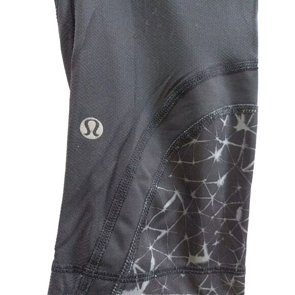 Lululemon Women's 8 Waistband Stretch Sweat Yoga Capri Zip Media Pocket Thunder - Picture 12 of 13
